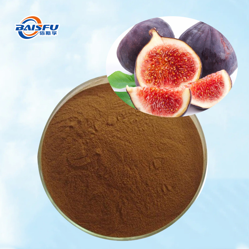 Baisfu High Quality Ficus Carica Leaf Extract Pure Natural Organic Brown Fine Powder For Functional Food Additives and Health Supplements