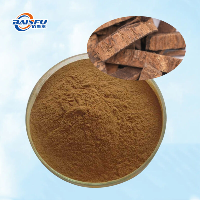 Baisfu best Quality Eucommia leaves extract Brown Fine Powder For medicine and cosmetic