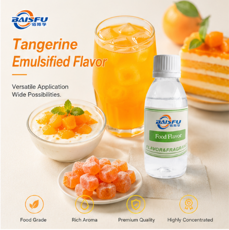 Concentrated Tangerine Emulsified Flavor for Tangerine Yogurt Flavored Milk Pudding and Creamy Dessert