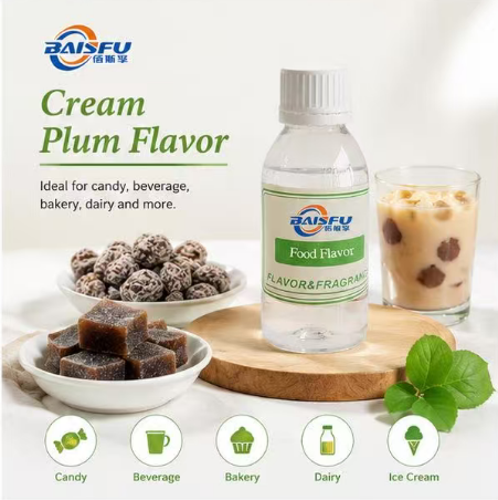 Premium Cream Plum Flavor for Creamy Plum Hard Candy Gummy Chew and Salty Sweet Confectionery
