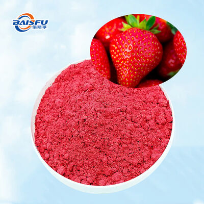 Baisfu Wholesale Pure Freeze Dried Strawberry Powder Food Grade High Vitamin C for Beverages